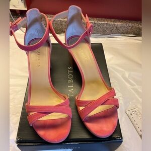Talbots Calypso Pink Mimi Crossband Sandals 9